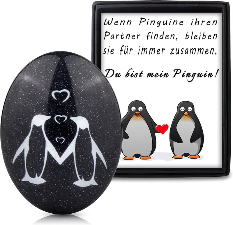 Jahrestagsgeschenk: Rebundex Pinguin Ornament für Paare