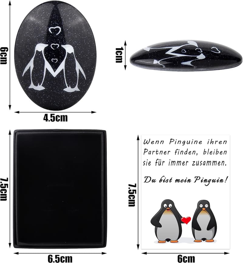 Jahrestagsgeschenk: Rebundex Pinguin Ornament für Paare
