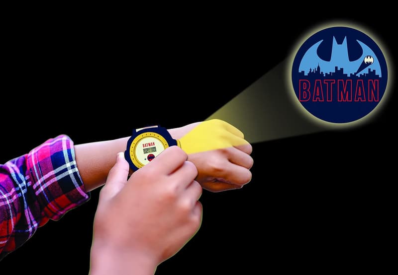 Batman Projektionsuhr für Kinder – Einstellbar, 20 Bilder, Schwarz-Blau