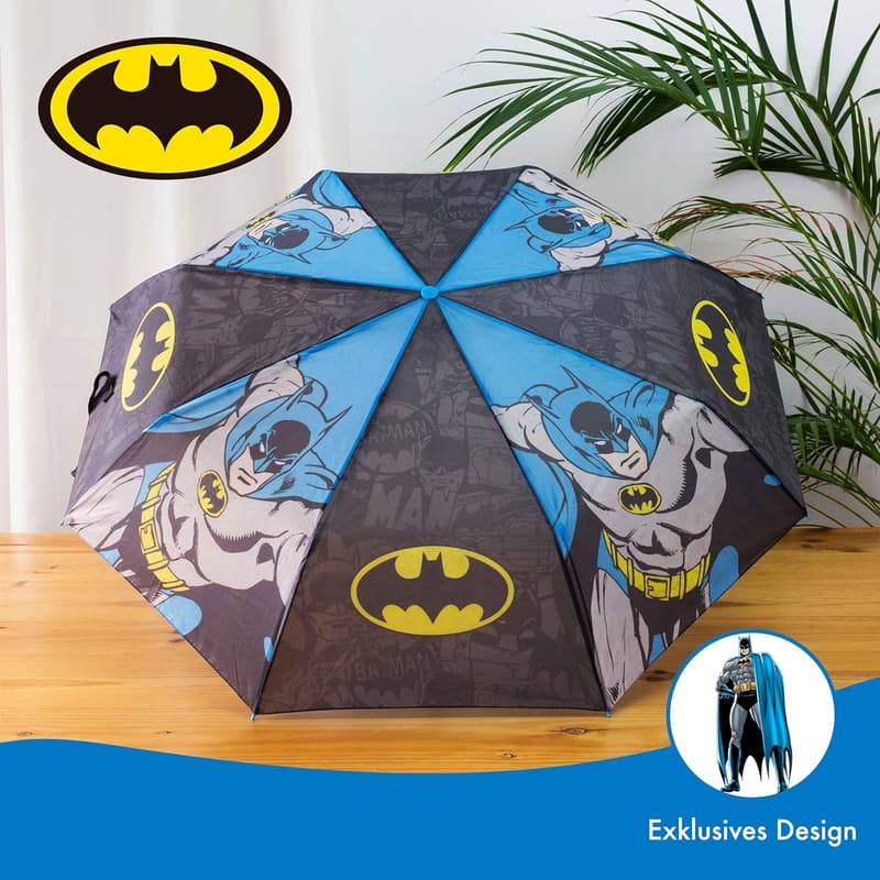 Batman Regenschirm für Kinder – Sturmfest und klappbar, ideal für unterwegs