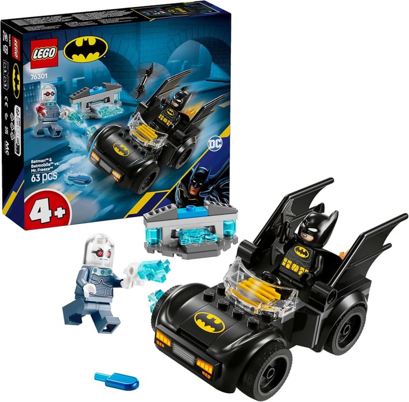 LEGO DC Batman: Batmobil gegen Mr. Freeze mit Eisshooter - Spielzeug für Kinder ab 4 Jahren