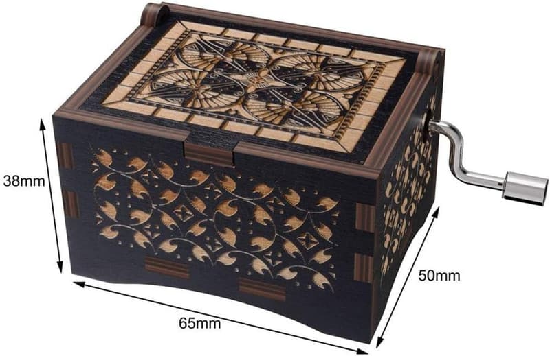Personalisierbare Holz-Spieluhr mit Lasergravur – Vintage Geschenke für Geburtstage