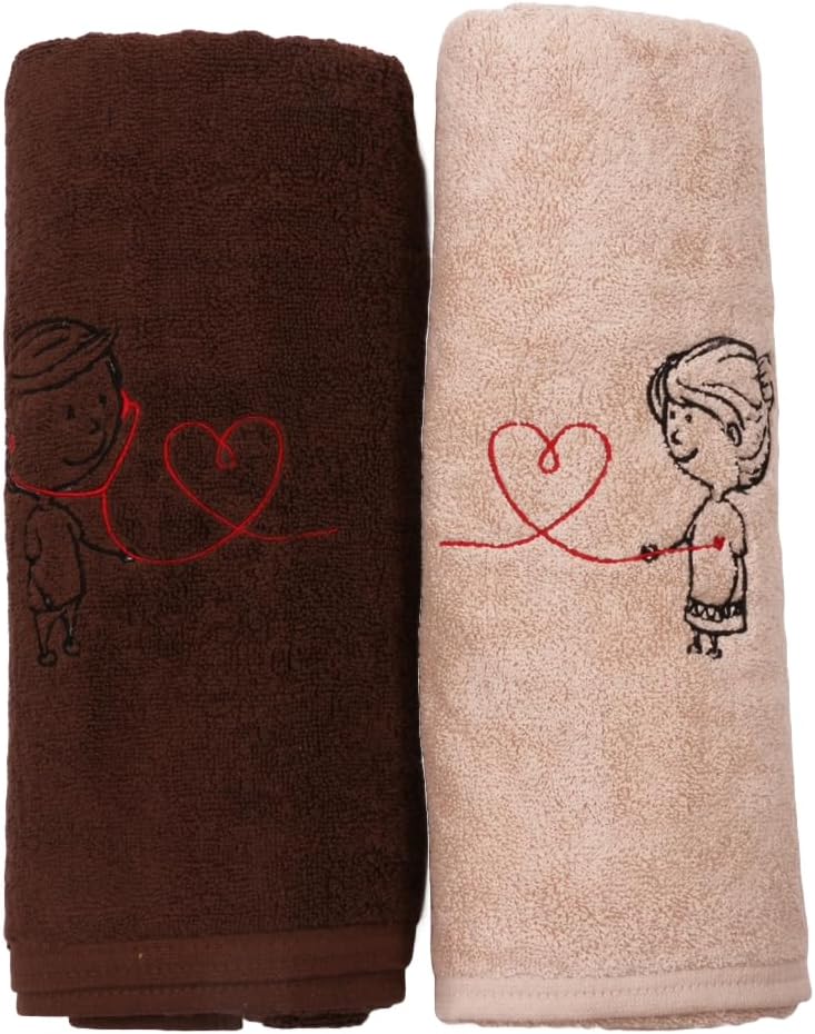 Valentinstags Geschenkset für Paare – Baumwolle Handtuch Set 70x140