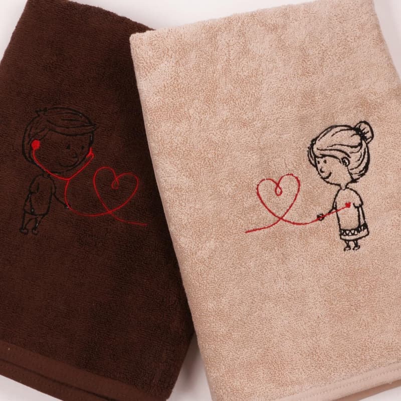 Valentinstags Geschenkset für Paare – Baumwolle Handtuch Set 70x140