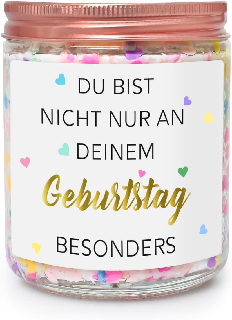 Geburtstagskerze für Frauen, Vanille-Duft, 200g