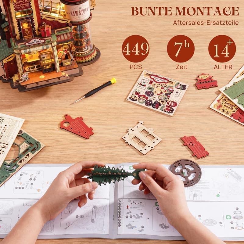 3D Holzpuzzle für Erwachsene - Mechanisches Musikmodell EAB01