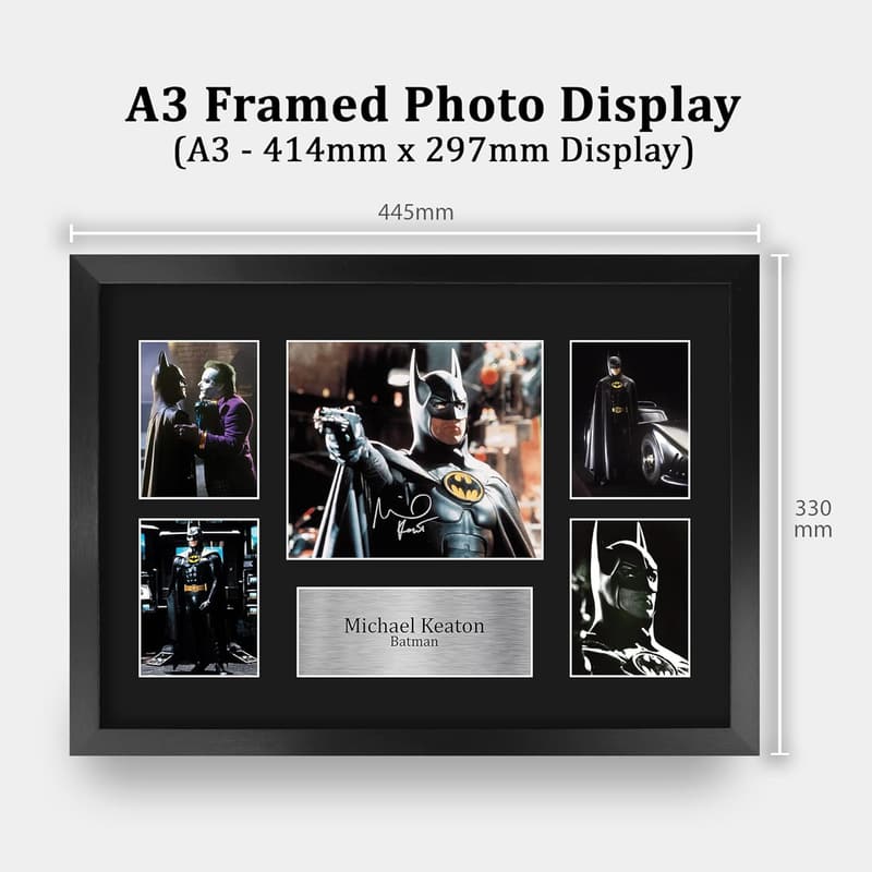 Michael Keaton Batman A3 Signiertes Autogrammbild für Filmfans