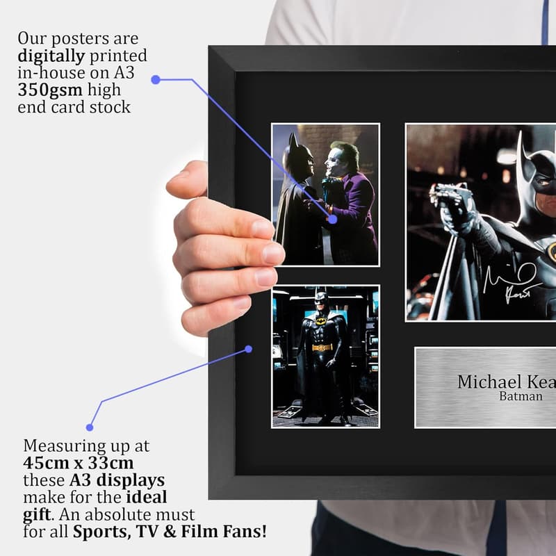 Michael Keaton Batman A3 Signiertes Autogrammbild für Filmfans