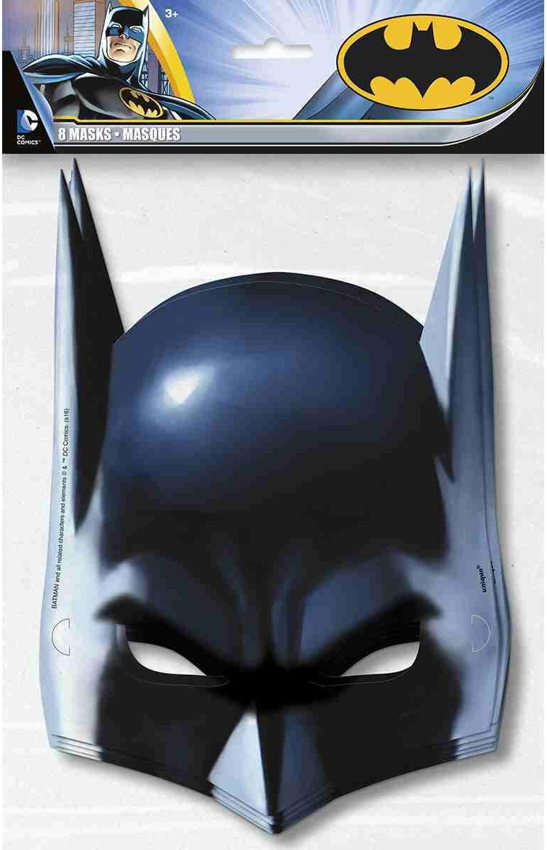 Batman-Partymasken - 8er-Pack für Kinder