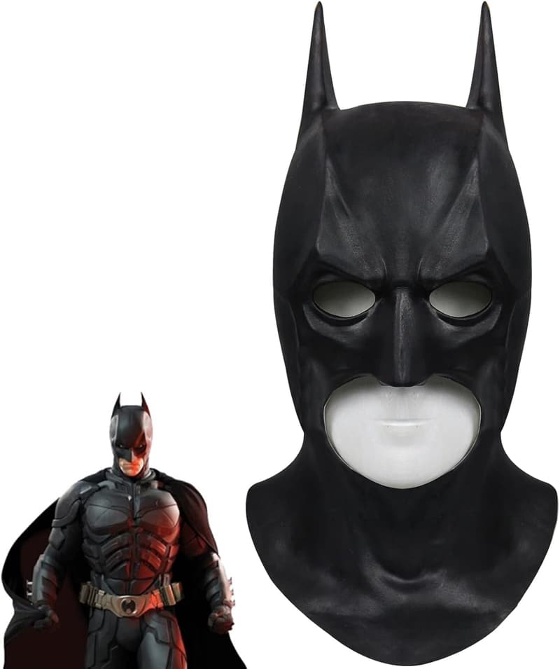 Superhelden-Batman-Maske aus Latex für Herren – Kostüm-Karneval Halloween
