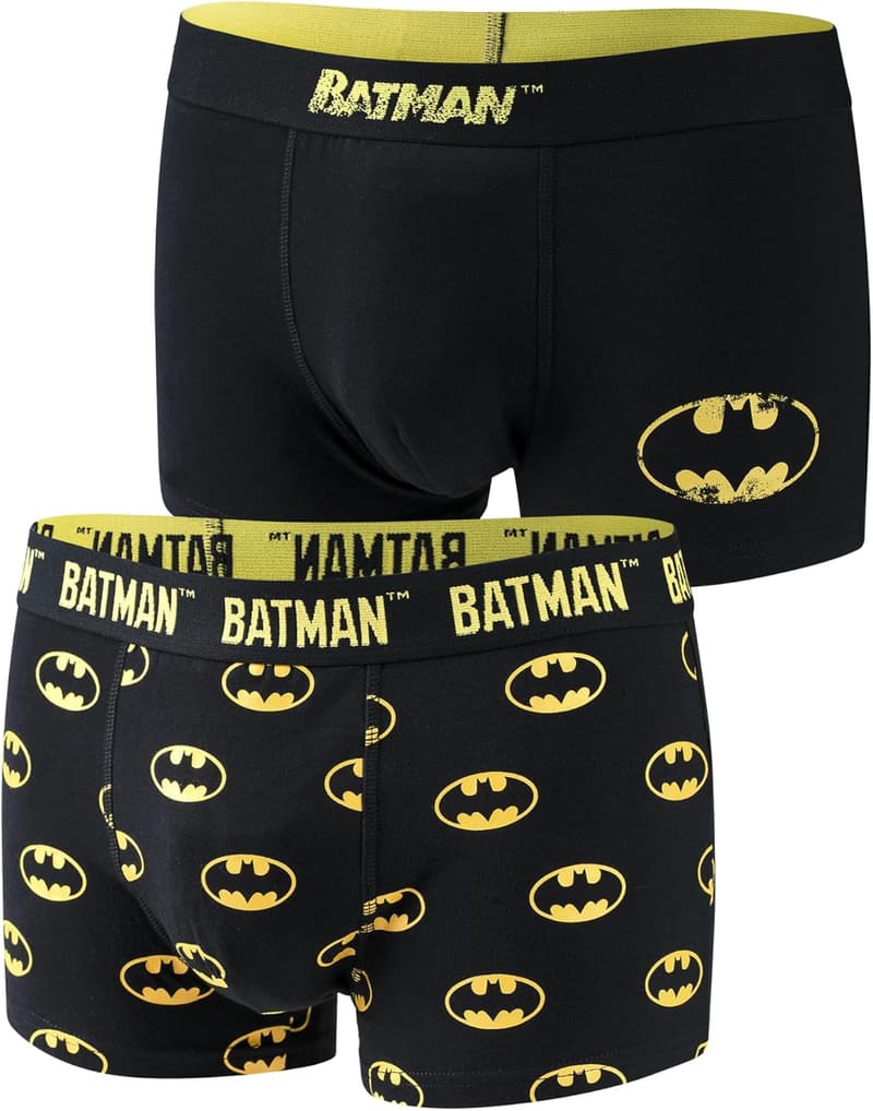 Batman Boxershorts Herren - 2er Set lustige Unterwäsche