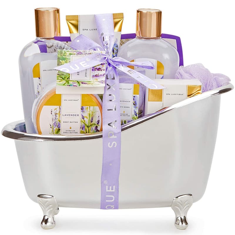Lavendelduft Wellness-Set für Frauen - 8tlg. Bade Geschenkset