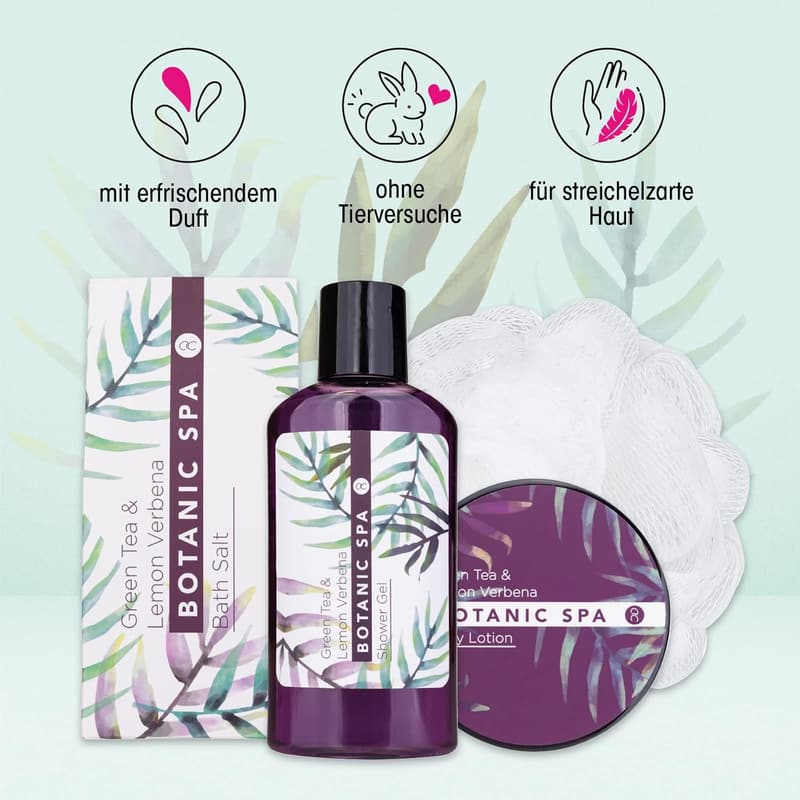 Wellness Geschenkset zum Geburtstag – Badeset für Frauen im Seegraskorb