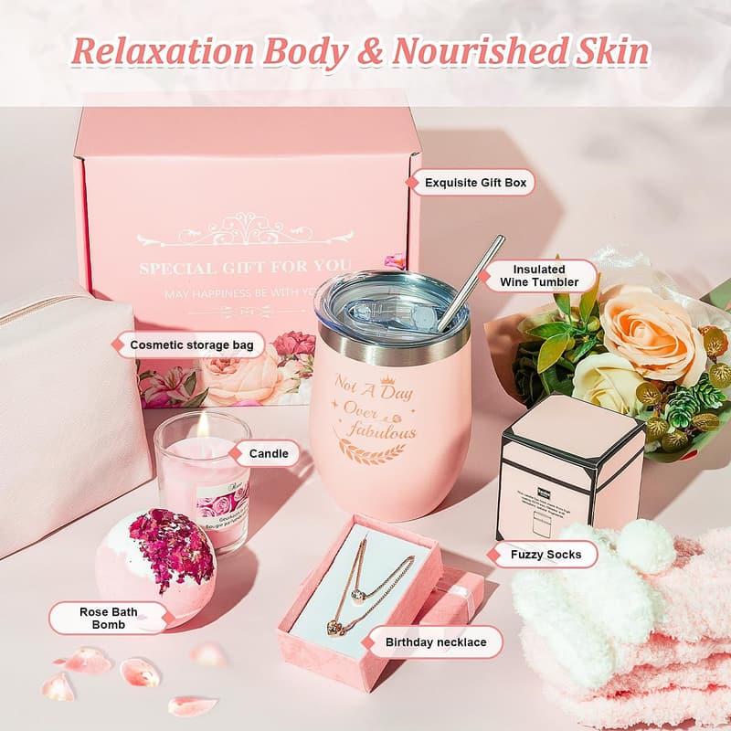 Entspannender Geburtstagskorb für Frauen – Wellness Geschenkset