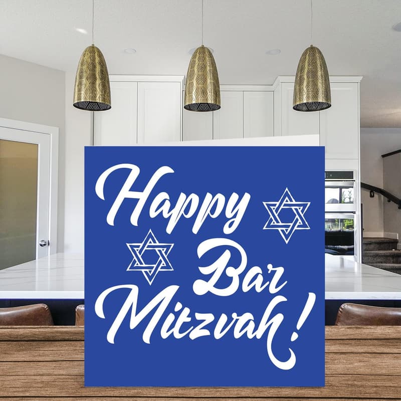 Bar Mitzwa Karte für Jungen – Glückwunschkarte 145 mm x 145 mm
