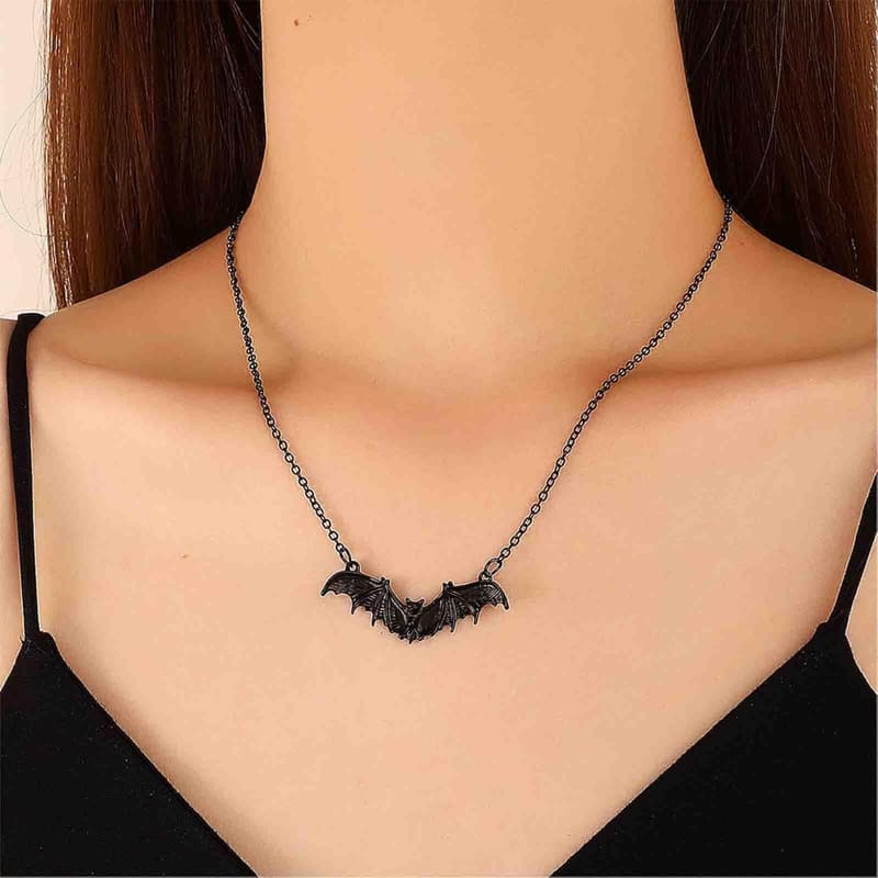 Gothic Fledermaus Choker Halskette für Frauen – Halloween Schmuck