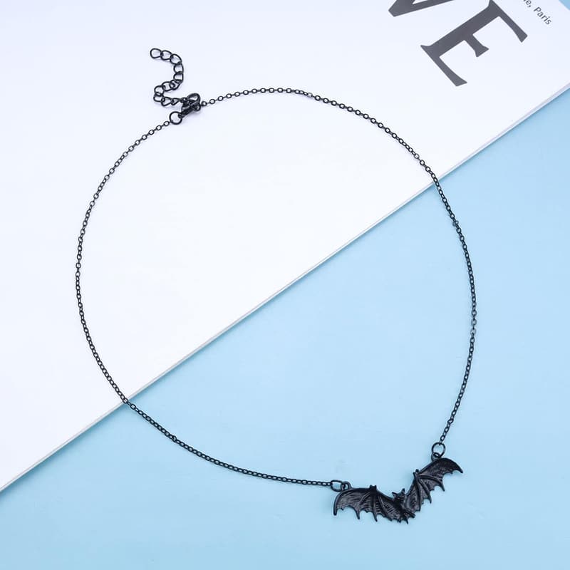 Gothic Fledermaus Choker Halskette für Frauen – Halloween Schmuck