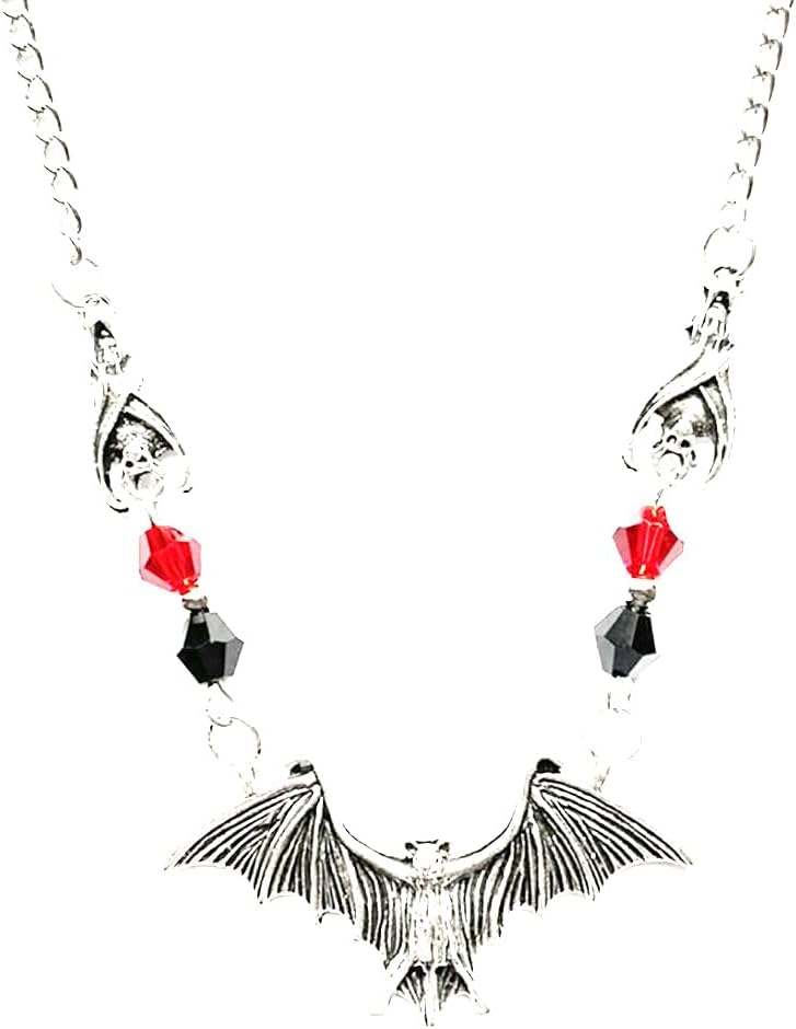 Gothic Halloween Choker Halskette mit Fledermaus und Spinne für Frauen