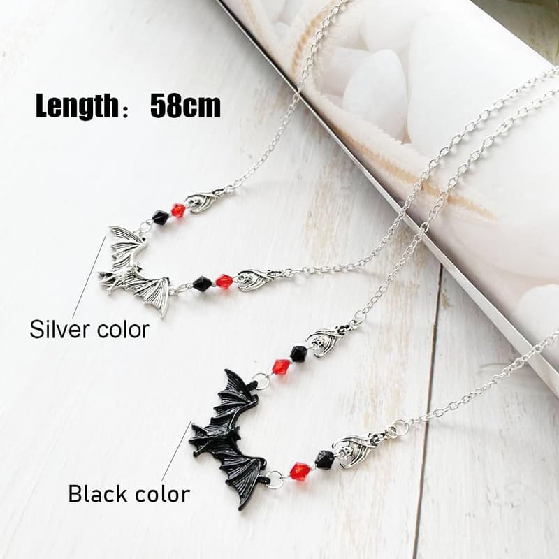 Gothic Halloween Choker Halskette mit Fledermaus und Spinne für Frauen