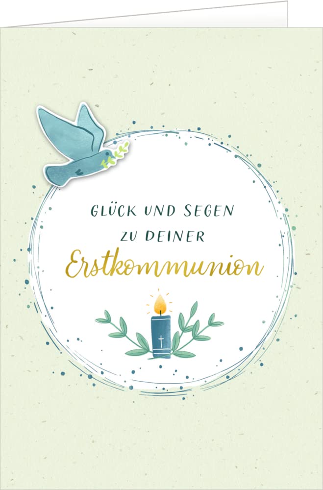 Kommunionskarten-Set: 24 Karten mit 4 Motiven zur Kommunion