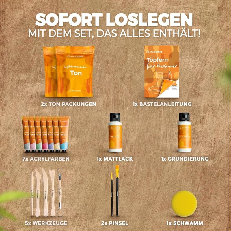 Töpfer-Set für Zuhause – DIY Geschenk für Frauen und Freundinnen