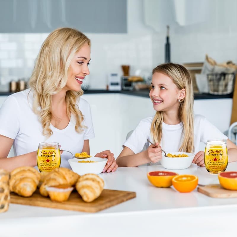 Weinglas und Duftkerzen Set für beste Freundinnen - 430ml Borosilikatglas