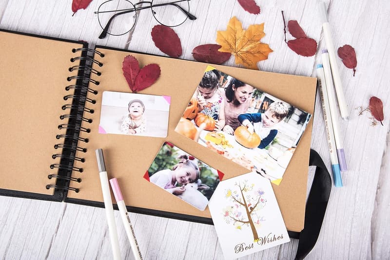 DIY Fotoalbum zum Gestalten mit 80 Seiten und Zubehör-Set