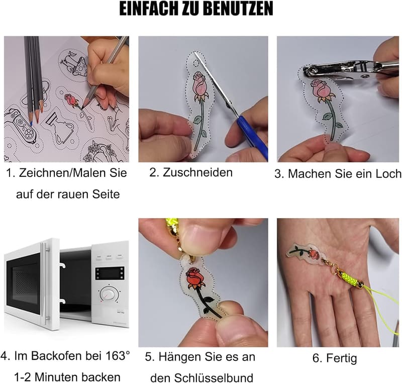 Schrumpffolie Set für DIY-Projekte – 20 leere A5 Blätter