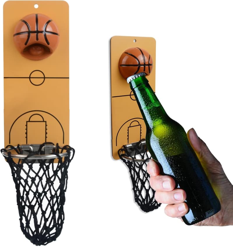 Personalisierter Wand-Magnet-Flaschenöffner Basketball für Männer Geburtstag