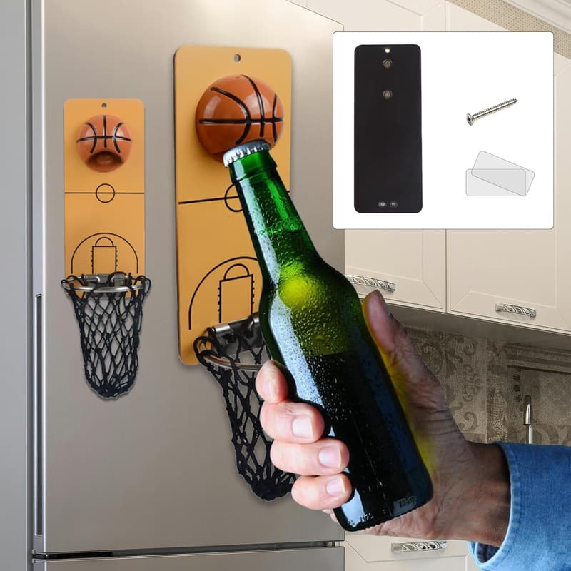 Personalisierter Wand-Magnet-Flaschenöffner Basketball für Männer Geburtstag