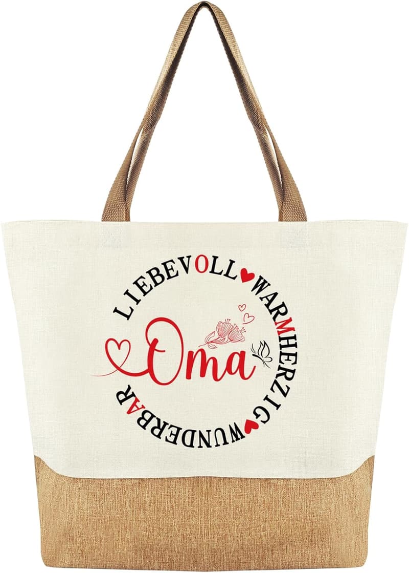 Geschenk für Oma: Jutebeutel aus Baumwolle als Geburtstagsüberraschung