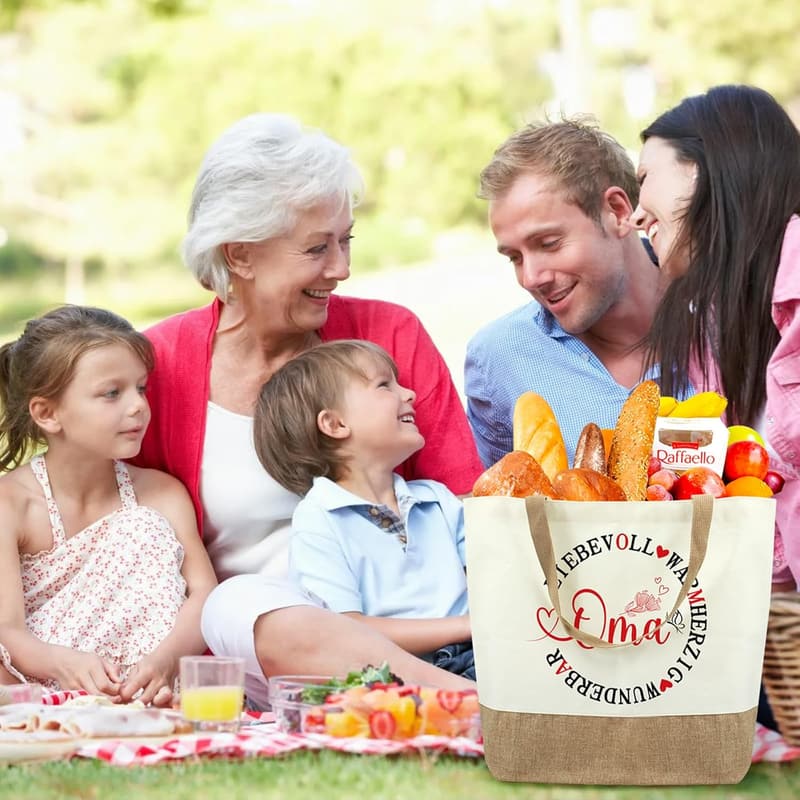 Geschenk für Oma: Jutebeutel aus Baumwolle als Geburtstagsüberraschung