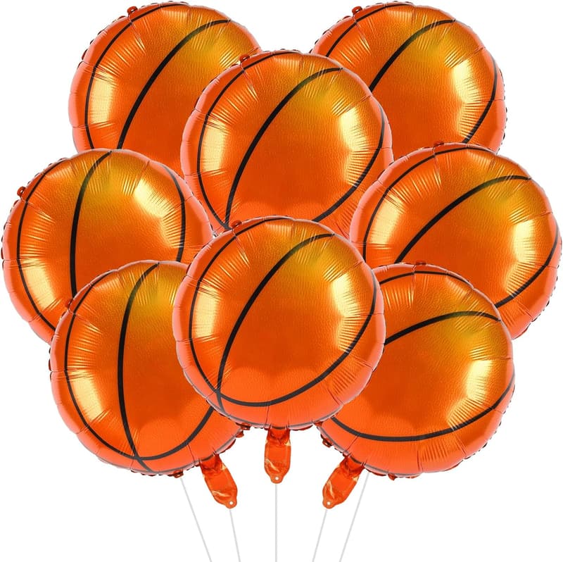 Basketball Luftballons 12 Stück, 45 cm – Geburtstag Dekoration für Jungen