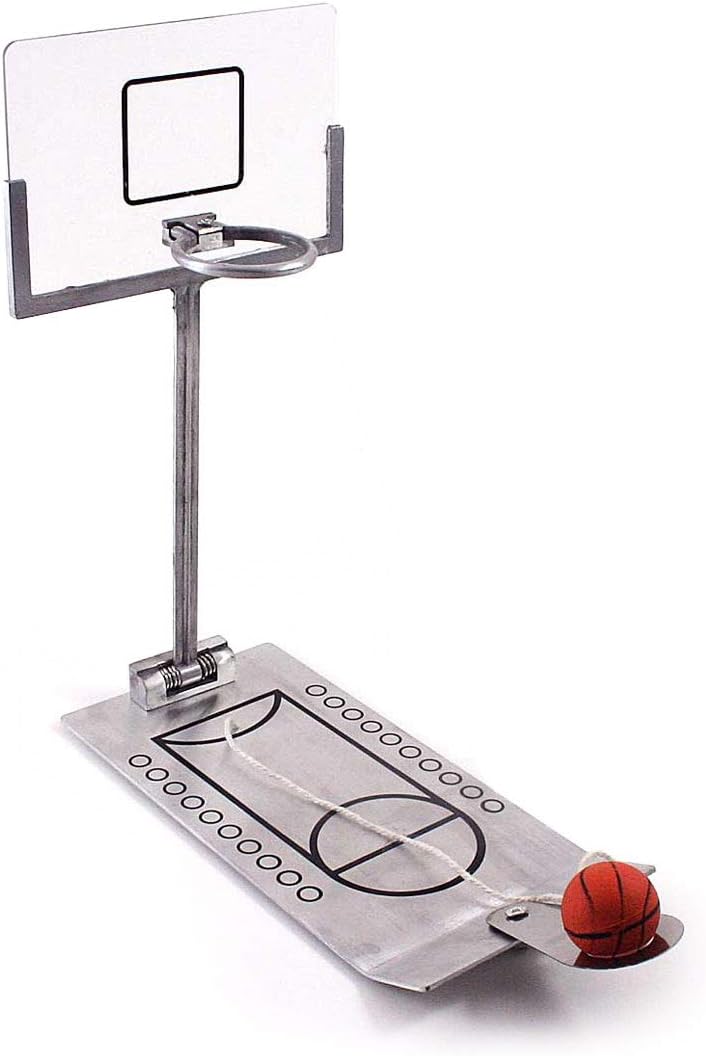 Mini Tisch Basketballspiel aus Metall – Zusammenklappbarer Fingerbasketball für Büro und Freizeit