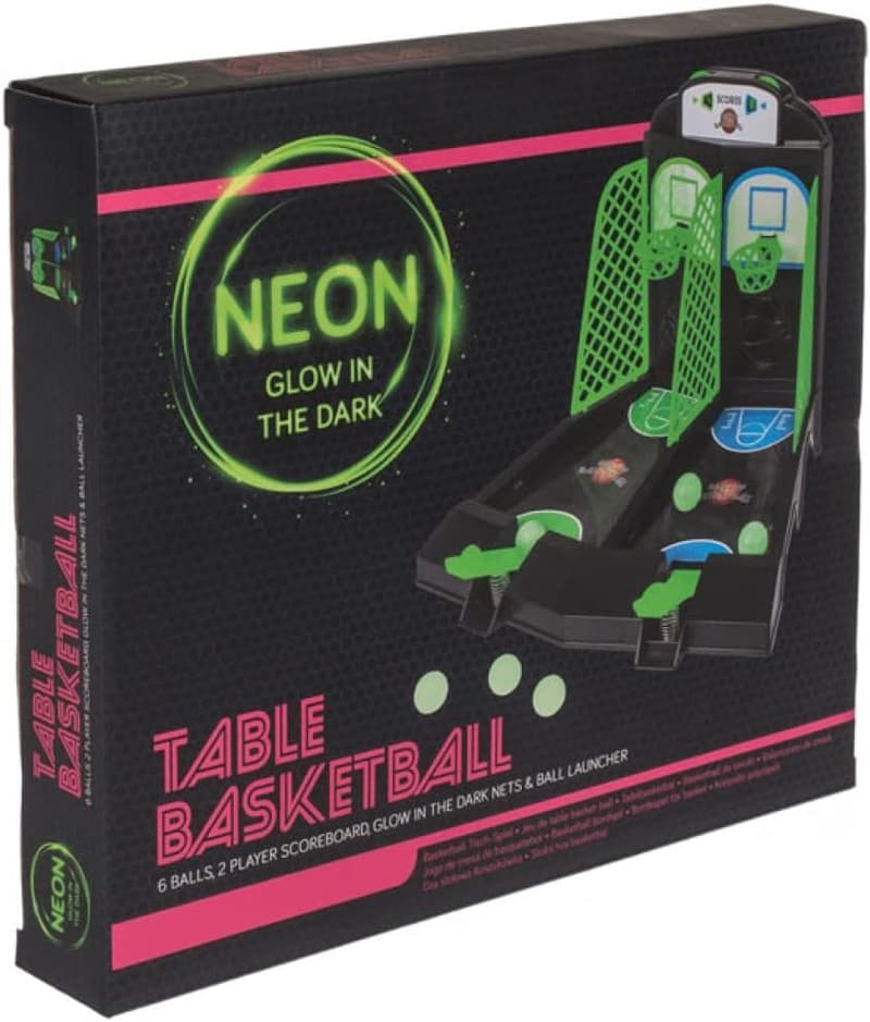 Mini Basketball Tischspiel mit Glow-in-the-Dark Effekt