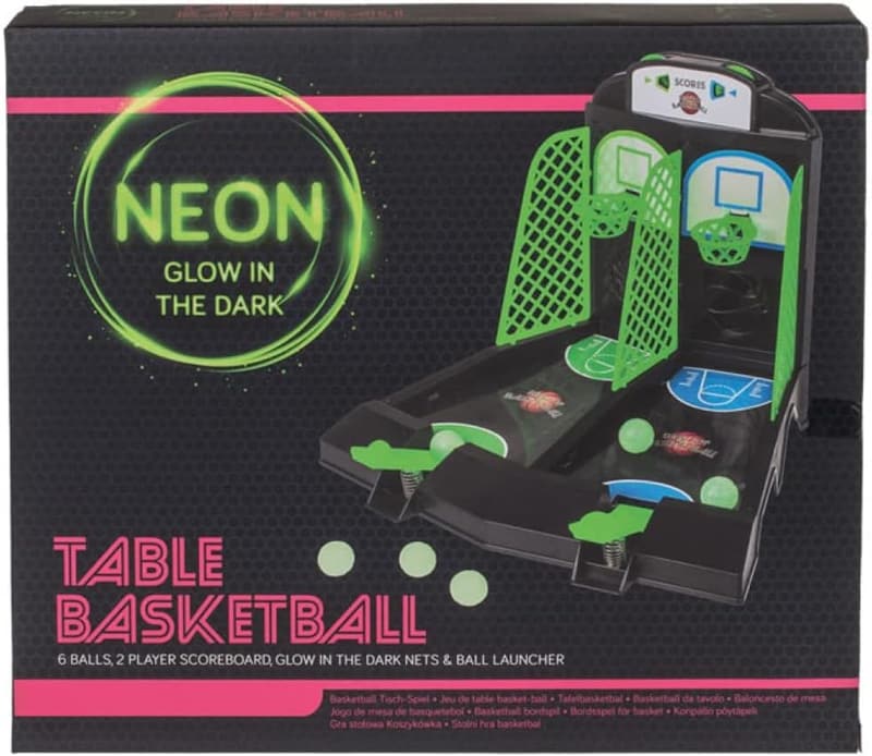 Mini Basketball Tischspiel mit Glow-in-the-Dark Effekt