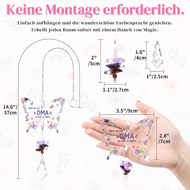 Kristall Sonnenfänger für Oma – Geburtstagsgeschenk von Enkeln