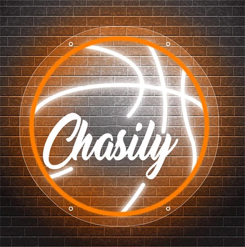 Personalisierte Basketball LED Neonlampe für Jungen – ideales Geschenk zu Weihnachten und Geburtstagsfeiern