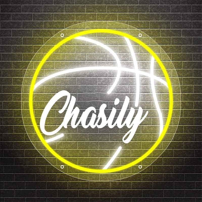 Personalisierte Basketball LED Neonlampe für Jungen – ideales Geschenk zu Weihnachten und Geburtstagsfeiern