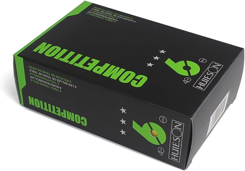 3-Sterne Tischtennisbälle (6 Stück) – Weiß/Gelb für Indoor-Wettbewerbe