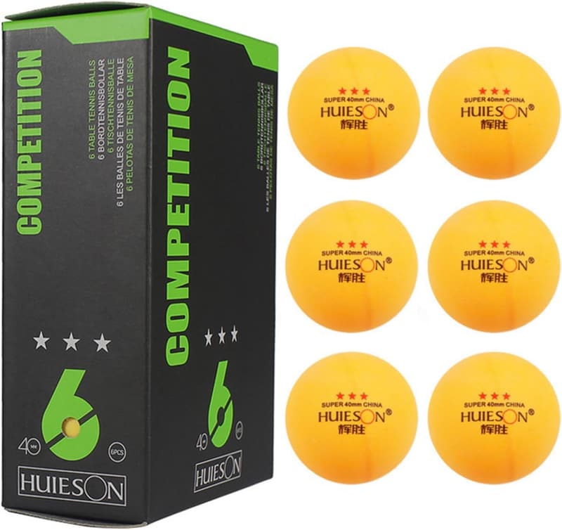 6 professionelle 3-Sterne Tischtennisbälle – Trainingsbälle für Indoor und Outdoor