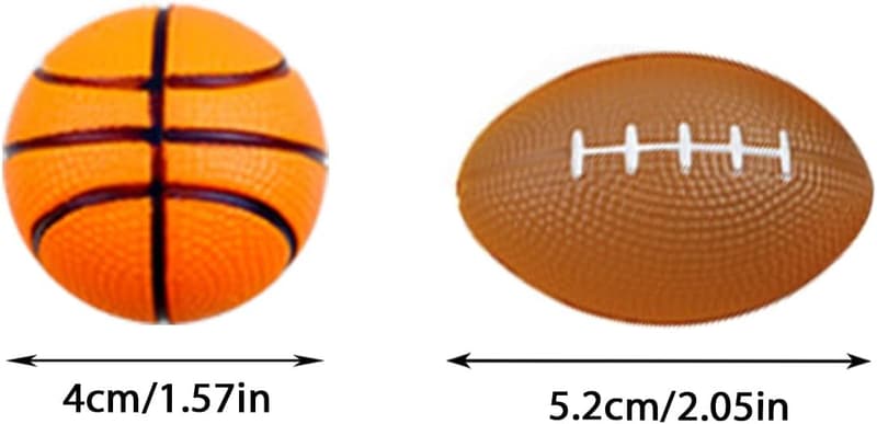 Mini Antistressbälle Set - 14 Stück für Kinder, Fußball, Basketball & mehr