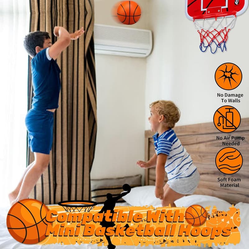 Mini Schaum Basketball Set für Kinder – Stress Relief Spielzeug, 3er-Pack