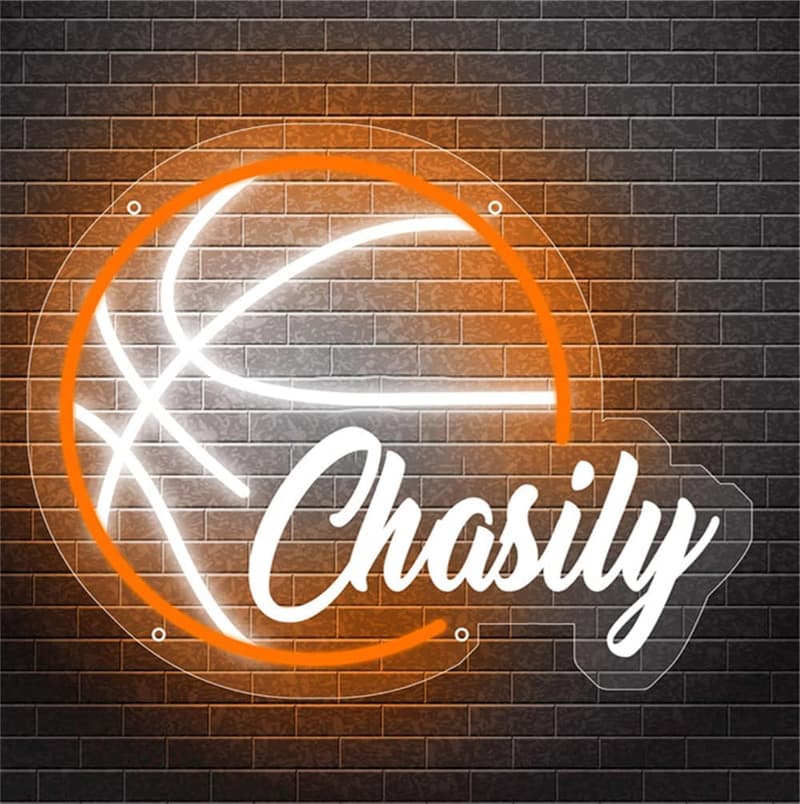 Personalisierte Basketball LED Neon Nachtlicht für Jungen