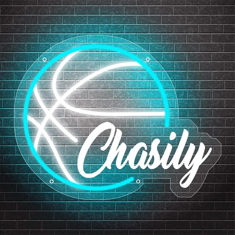Personalisierte Basketball LED Neon Nachtlicht für Jungen
