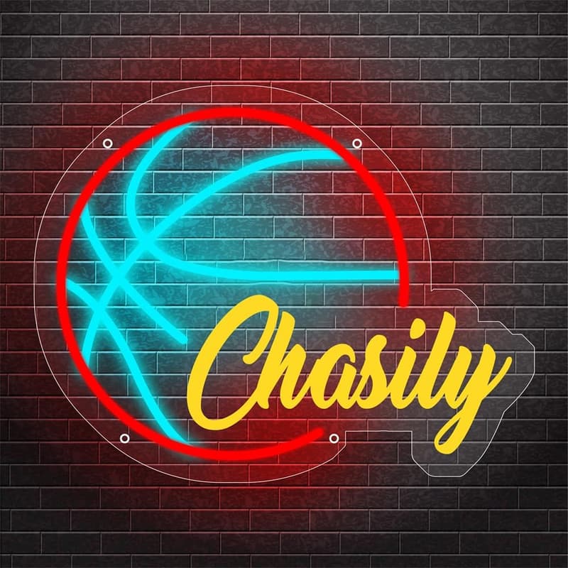 Personalisierte Basketball LED Neon Nachtlicht für Jungen