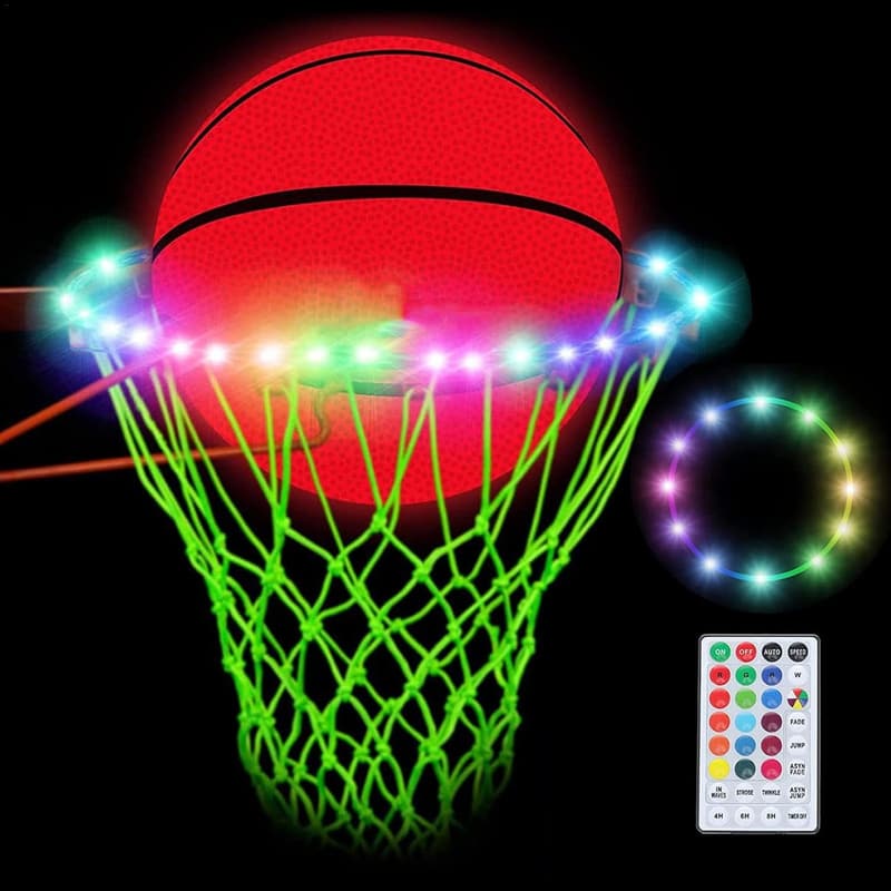 LED-Basketballkorb mit 16 Farben – Wasserdicht & ferngesteuert