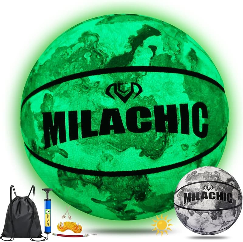 Leuchtender Basketball aus Leder, Geschenk für Teenager und Erwachsene