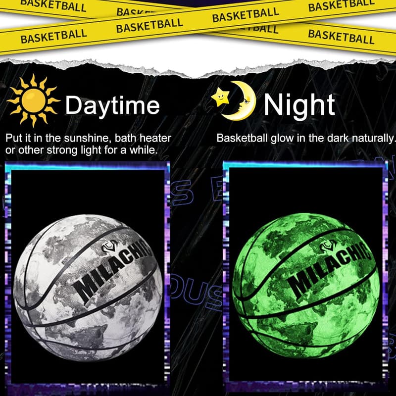 Leuchtender Basketball aus Leder, Geschenk für Teenager und Erwachsene