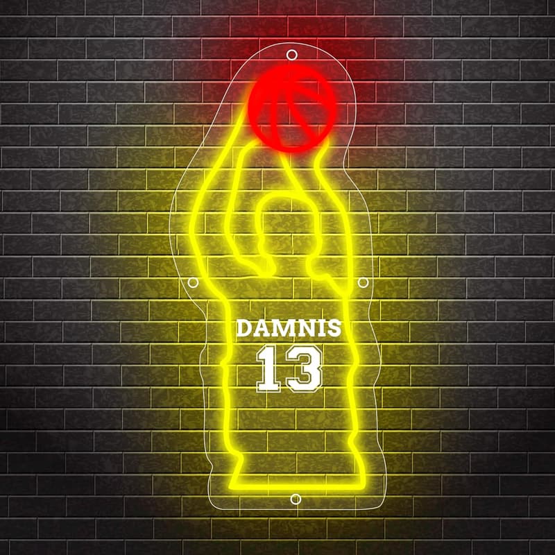 Personalisierte LED Neonzeichen Basketball für Sportliebhaber